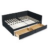 YONWAY Full-Size L-Shaped Daybed with 2 Storage Drawers, Corner Velvet Sofabed Frame with Armrest, for Living/Bedroom, No Box Spring Needed - 2 of 4