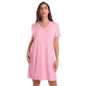 Just Love Short Sleeve Nightgown for Women – Cozy, Lightweight Sleepwear with Classic Design - 1 of 3