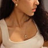 Bubble Initial Necklace; 14K Gold Plated Balloon Letter Pendant; Custom Name Jewelry; Trendy Chunky Gift for Women - 3 of 4
