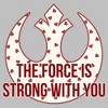 Women's Star Wars The Force Is Strong Valentine Rebel Logo T-Shirt - 2 of 4