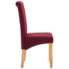 CLIHOME Modern Dining Chairs, Soft Fabric Cushioned Chairs with Solid Wood Bench Legs, Kitchen and Dining Chairs(Set of 4) - 3 of 4