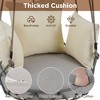 Whisen Outdoor Porch Swing Chair, Elegant Hanging Basket with UV Resistant Cushion - 4 of 4