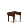 East West Furniture 3-Piece Kitchen Table Set- 2 Dining Chair with - Dropleafs Kitchen Dining Table - Mahogany Finish - 4 of 4