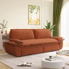 KWPZQEB 73.2" Lazy Sofa, Queen Pull Out Sofa Bed, Velvet Foldable Loveseat with Pillows, 3-in-1 Convertible Sleeper Sofa, Space Saving for Living Room - 3 of 4