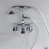 Sumerain Clawfoot Tub Faucet, 3" to 9" Wall Mount Tub Faucets with Hand Shower Chrome Finish - 2 of 4