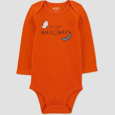 Image of Carter's Just One You® Baby 'First Halloween' Bodysuit - Orange Newborn