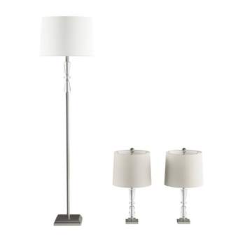 Hastings Home Stacked 3-Piece Lamp Set - Silver - 20434320