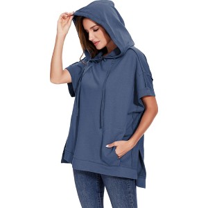 Anna-Kaci Women's Boyfriend Short-Sleeve Hoodie - 1 of 4