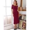 INSPIRE CHIC Women's Off Shoulder Short Sleeve Formal Wedding Mermaid Lace Cocktail Dresses - 3 of 4