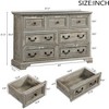 Lyngins Farmhouse 5/7 Drawers Bedroom Dresser,Chest of Drawers with Natural Texture for Dining Room,Living Room,Entryway - 3 of 4