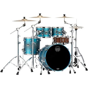 Mapex Saturn Evolution Fusion Maple 4-Piece Shell Pack With 20" Bass Drum Exotic Azure Burst - 1 of 3