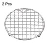 Unique Bargains Stainless Steel Round Cross Wire Barbecue Grill with Legs - 3 of 4