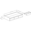 HomeStock Mates Bed with 3 Drawers Rustic Oak Fynn - 4 of 4