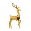 Champagne Cotton Rope Set of 3 Reindeer, Warm White LED Lights, Indoor/Outdoor Holiday Decoration 60" 48" 32" - 3 of 4