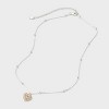 Silver Plated Open Heart Pendant Necklace - Silver - 3 of 4