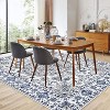Machine Washable Non-Slip Boho Floral Carpet for Living Room, Bedroom, Dining Room - Indoor/Outdoor Retro Home Decor - 2 of 4