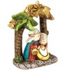 Distressed Brown Stone Look Holy Family in Creche 3 x 2.5 Resin Decorative Tabletop Figurine - 2 of 2