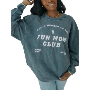 Women's Fun Mom Club Corded Sweatshirt - FRIDAY + SATURDAY - 1 of 3