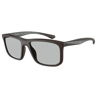 Emporio Armani EA 4234U 618687 Unisex Square Sunglasses Matte Brown 57mm