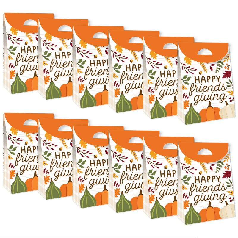 Big Dot of Happiness Fall Friends Thanksgiving - Friendsgiving Gift Favor Bags - Party Goodie Boxes - Set of 12, 5 of 9