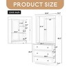 69.2" Tall Freestanding Bathroom Storage Cabinet with Doors & 3 Large Drawers, Adjustable Shelves,for Bathroom - Leovsnove - 4 of 4