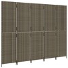 vidaXL Room Divider/Privacy Screen - 5 Panels, Gray Poly Rattan, Foldable and Sturdy Steel Frame - 96.5" x 70.9" - 4 of 4