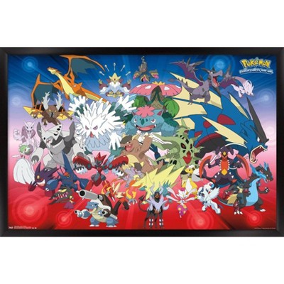 Pokemon - Mega Evolutions Framed Poster Trends International