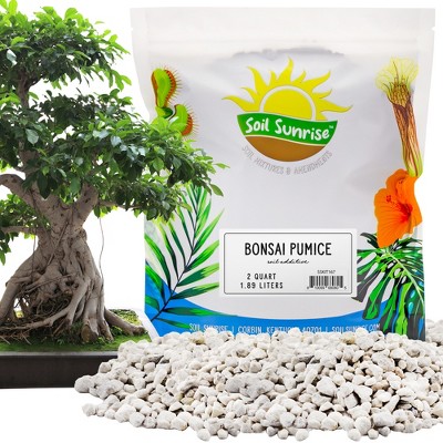 Soil Sunrise Horticultural Bonsai Pumice Soil Amendment, Substrate for Bonsai Trees