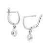 Silpada 'In the Loop' Huggie Hoop Earrings with Cubic Zirconias in Sterling Silver - 3 of 4