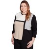 Alfred Dunner Women's Colorblock Long Sleeve Sweater - 3 of 4