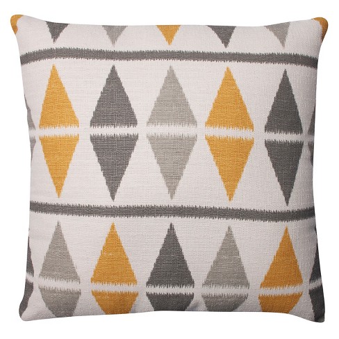 Pillow Perfect Ikat Argyle Birch Throw Pillow 18 X18 Gray