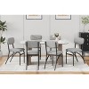 Modern upholstered kitchen dining chair, dining chair with arched metal legs for kitchen living room - 2 of 4