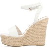 Journee Collection Womens Andiah Buckle Espadrille Wedge Sandals - 2 of 4