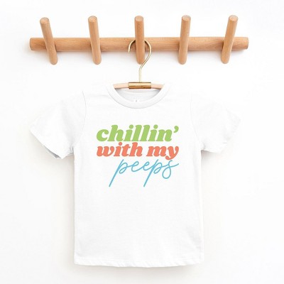 The Juniper Shop Chillin With My Peeps Script Toddler Short Sleeve Tee