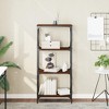 vidaXL 4-Tier Bookcase - Brown Oak Engineered Wood, Industrial Style Freestanding Bookshelf - 2 of 4