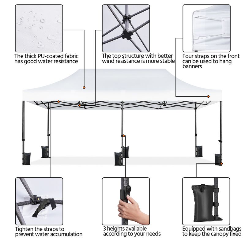 Yaheetech 10×20 FT Commercial Pop Up Canopy Tent, 4 of 8