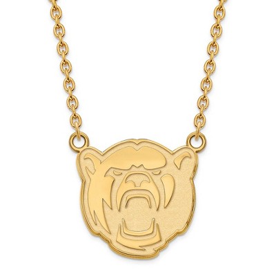 Black Bow Jewelry 10k Yellow Gold Baylor Bears NCAA Necklace 18 Inch