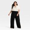Women's Tie-Front Flowy Wide Leg Pants - Ava & Viv™ - 3 of 3