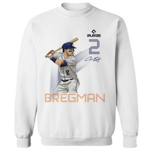 MLBPA Men's Bregman Pw Houston Astro Team Spirit Alex Bregman Long Sleeve Graphic Cotton Pullover Sweatshirt - White L - 1 of 4