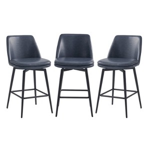 Spruce&Spring Counter Height Swivel Barstool Set - 1 of 4
