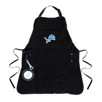 Evergreen NFL Detroit Lions Ultimate Grilling Apron Durable Cotton with Beverage Opener and Multi Tool