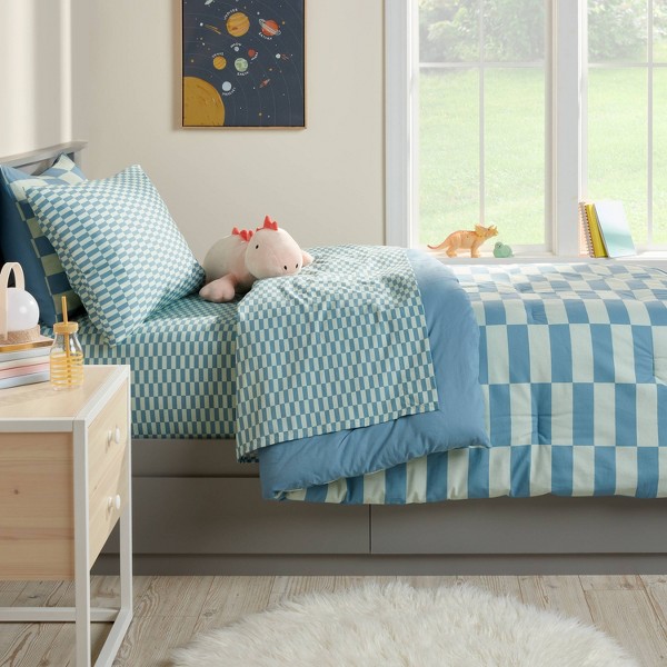 Sábana para niños de algodón Cuadros - Pillowfort™ 2