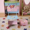 INFURNIC Vanity Tables Kids Dressing Table with Chair Shatterproof Mirror and Pull Out Storage for Playrooms, Pink, 26.77"*15.35"*47.24" - 3 of 4
