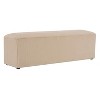 Almond Long Plush Ottoman, Modern Simple Footstool and Seat for Home Use - 3 of 4