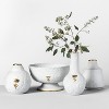 10" x 5" Decorative Stoneware Vase White/Gold - Opalhouse™ - image 2 of 2
