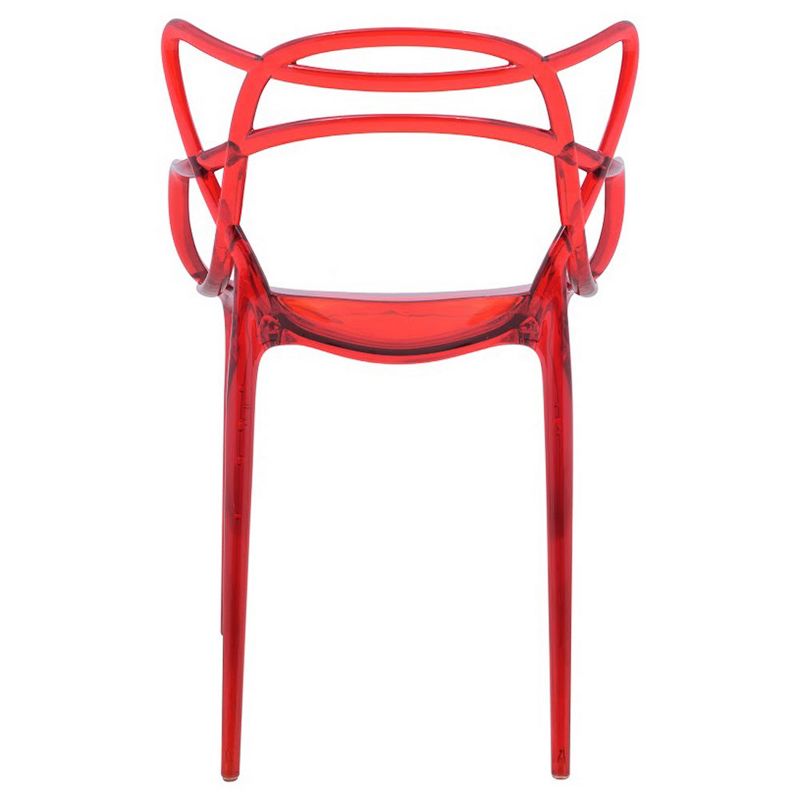 LeisureMod Milan Modern Plastic Dining Chair with Wire Design, 4 of 8