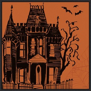 Amanti Art Haunted Halloween IV by Anne Tavoletti Canvas Wall Art Print Framed 22-in. x 22-in. - 1 of 4