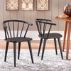 Buylateral Set of 2 Florence Farmhouse Curved Back Solid Wood Spindle Dining Chairs - 2 of 4