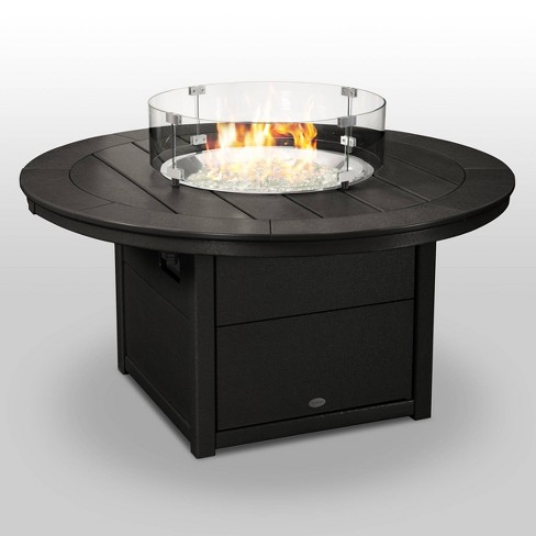 Polywood Round 48 Outdoor Fire Pit Table Target