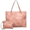 The Lakeside Collection Reversible Tote Plus Pouch - Blush/Mauve - 4 of 4